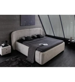 Invicta Interior Łóżko ART DECO 180 x 200 cm bouclé beżowe