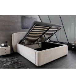 Invicta Interior Łóżko ART DECO 180 x 200 cm bouclé beżowe