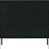WOOOD Komoda ADAM 94 cm drewno sosny czarna