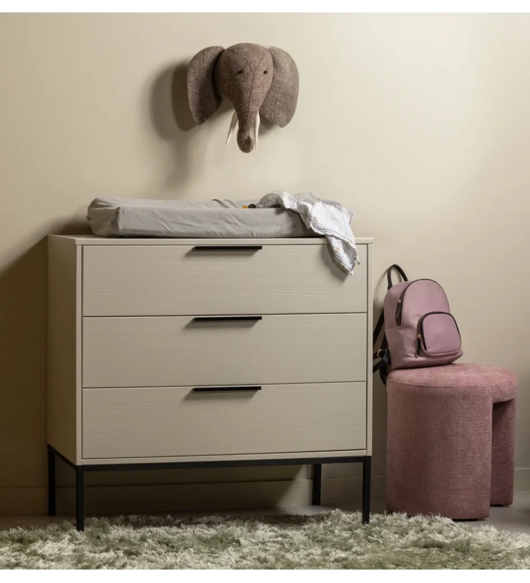 WOOOD Komoda ADAM 94 cm drewno sosny dust