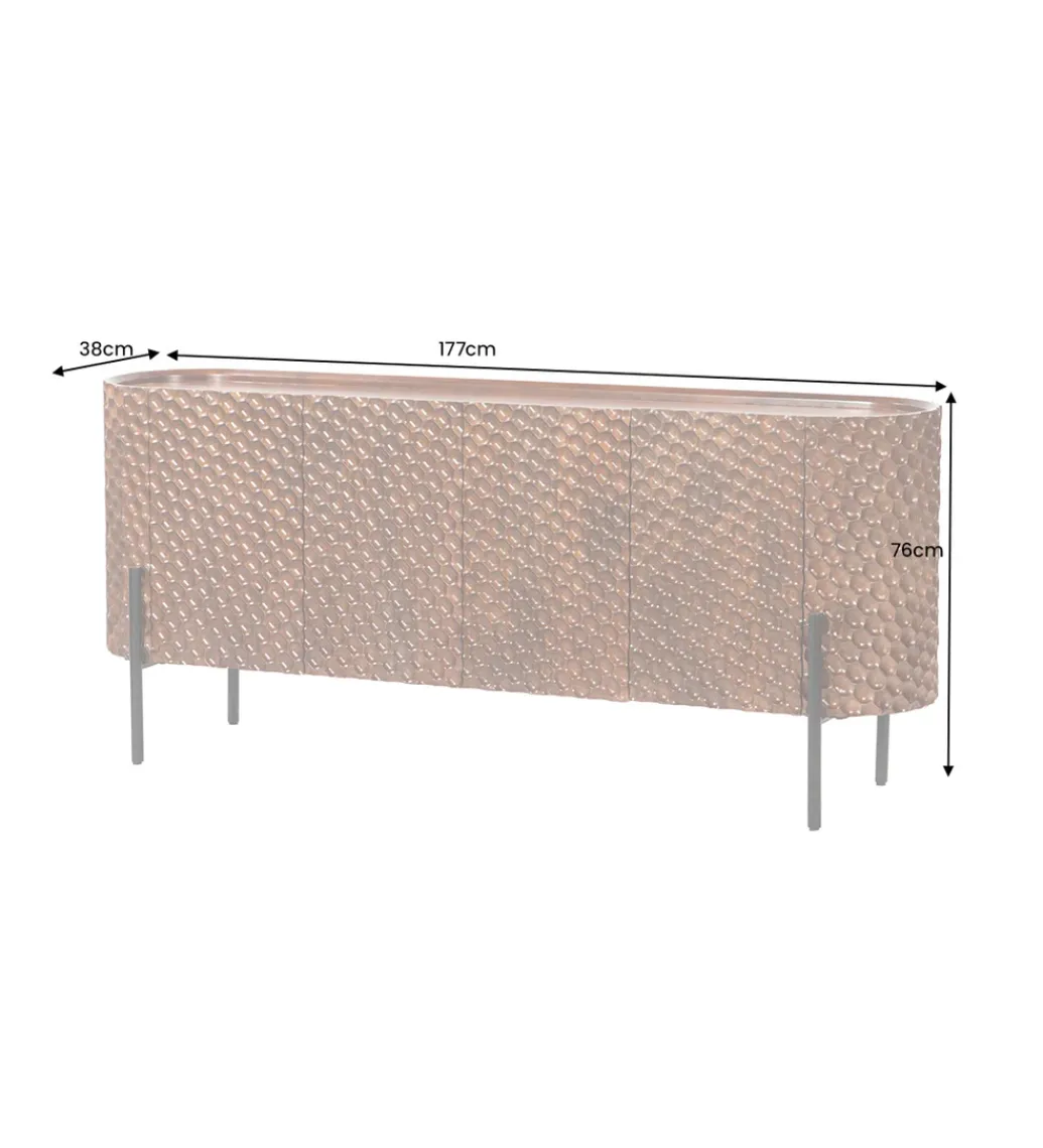 Invicta Interior - przedsprzedaż Komoda ADLON 180 cm drewno mango brązowa