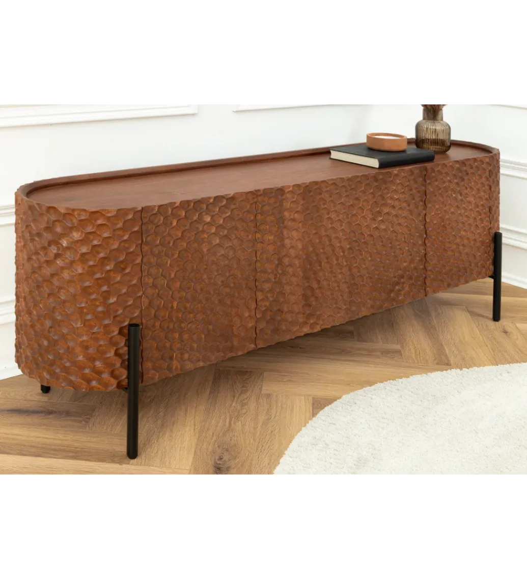 Invicta Interior - przedsprzedaż Komoda ADLON 180 cm drewno mango brązowa