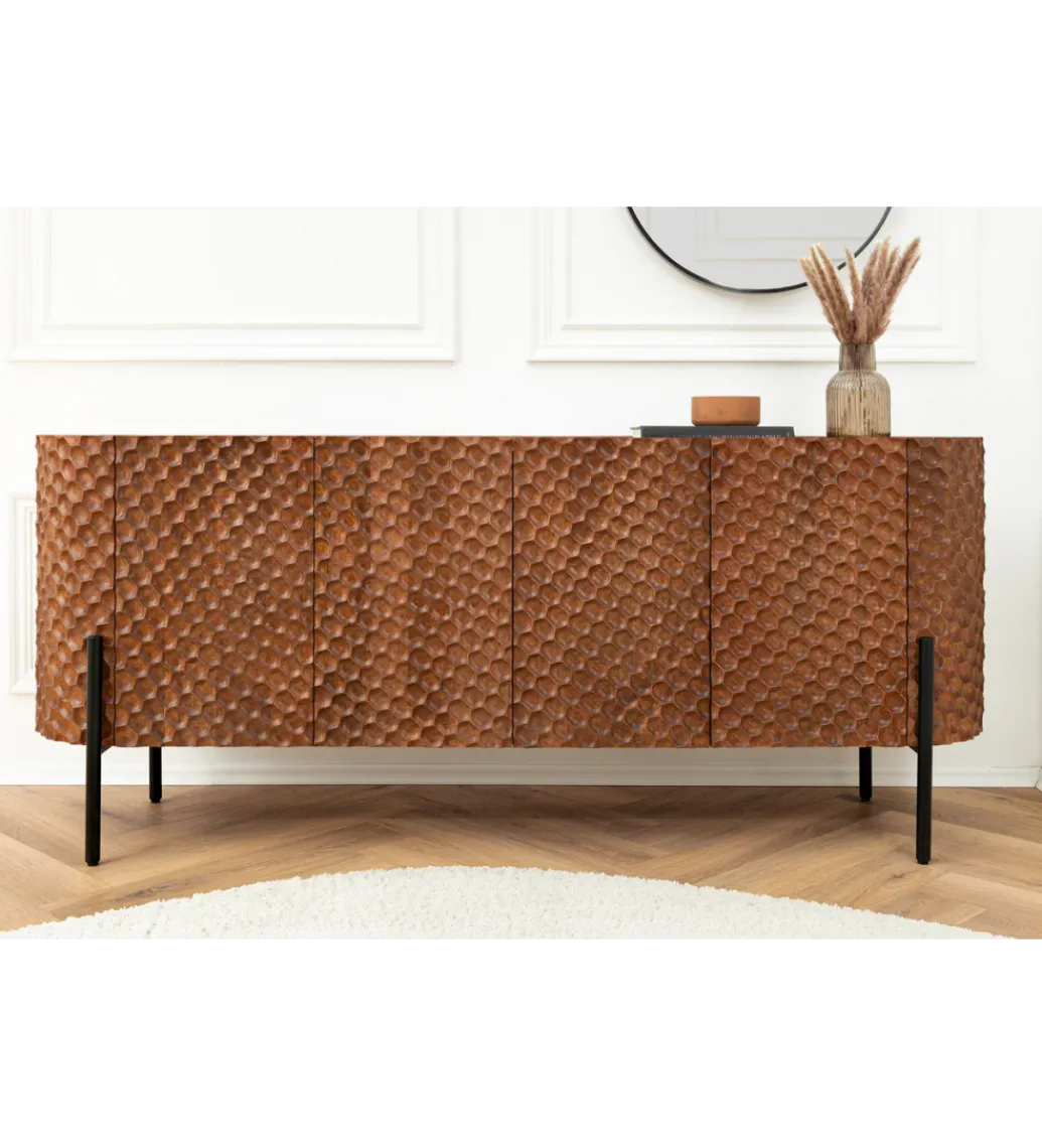 Invicta Interior - przedsprzedaż Komoda ADLON 180 cm drewno mango brązowa