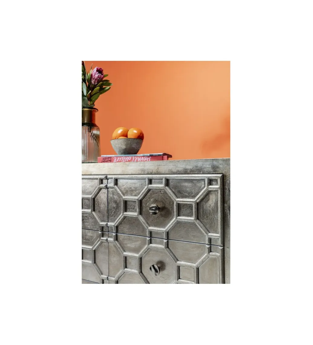 KARE Komoda ALHAMBRA 107 cm srebrna