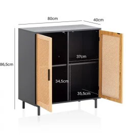 WOHNLING, GERMANY Komoda Ambert II 80 cm czarna