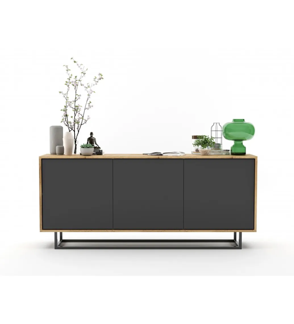 Polski Design ML Komoda Apollo 168 cm antracytowa