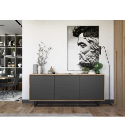 Polski Design ML Komoda Apollo 168 cm antracytowa