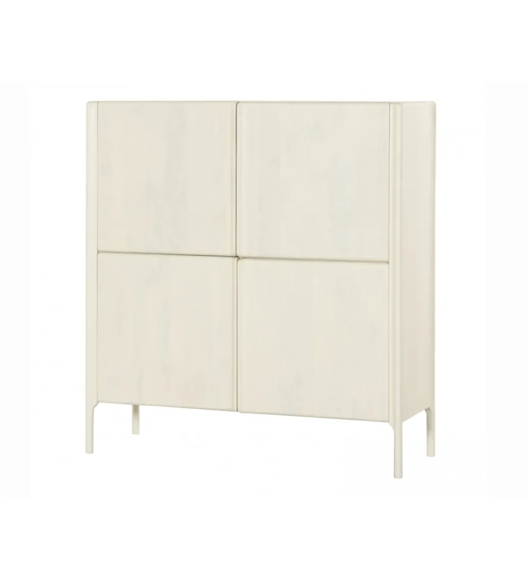 Imeri Komoda ARES 130 cm drewno mango biała