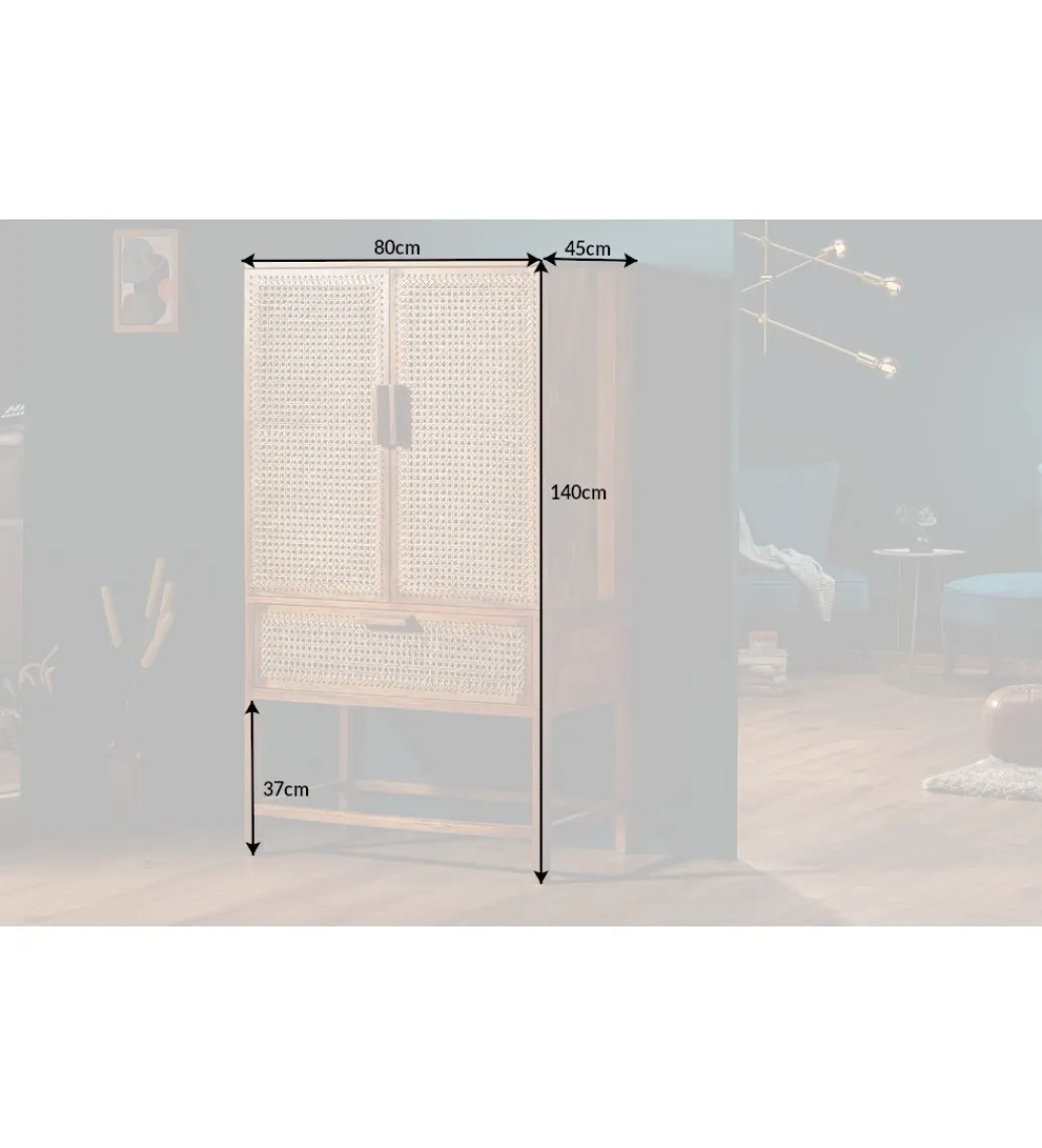 Invicta Interior Komoda Bamboo Lounge 140 cm drewno mango