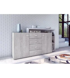 Helvetia Komoda BOTA 180 cm w optyce betonu