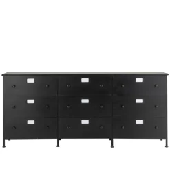 J-Line Komoda CADE 175 cm czarna