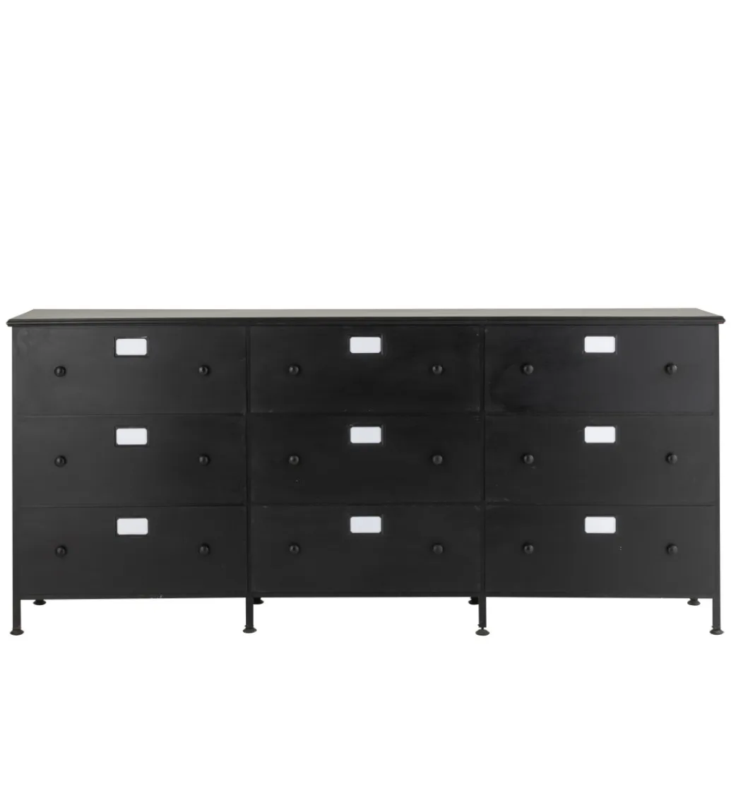 J-Line Komoda CADE 175 cm czarna