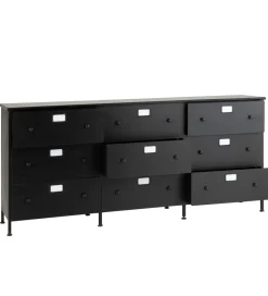 J-Line Komoda CADE 175 cm czarna