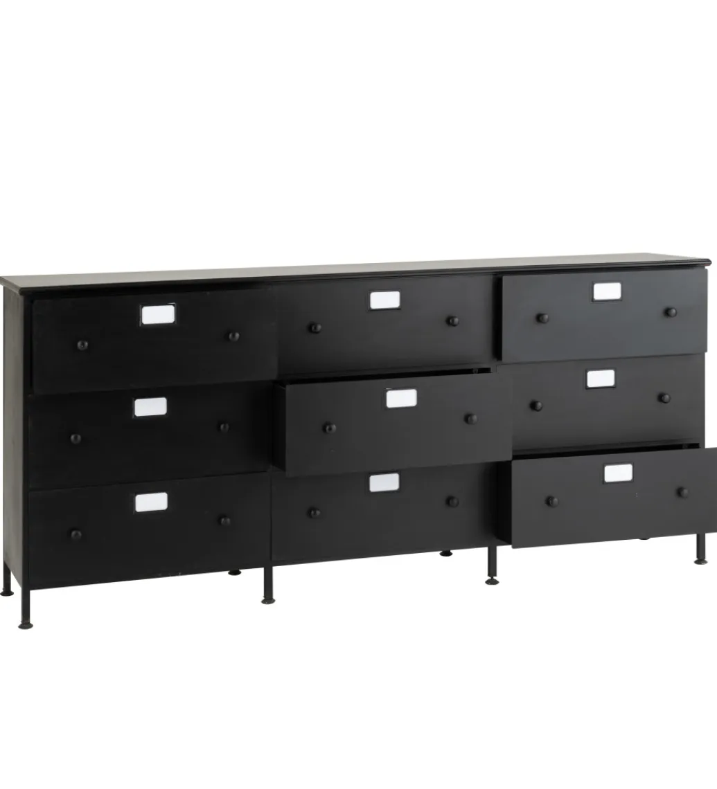 J-Line Komoda CADE 175 cm czarna