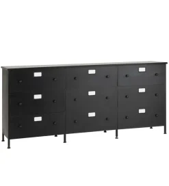 J-Line Komoda CADE 175 cm czarna