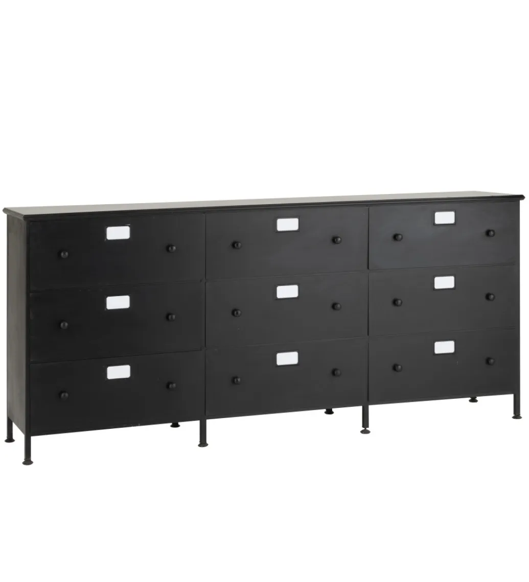 J-Line Komoda CADE 175 cm czarna