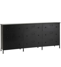 J-Line Komoda CADE 175 cm czarna