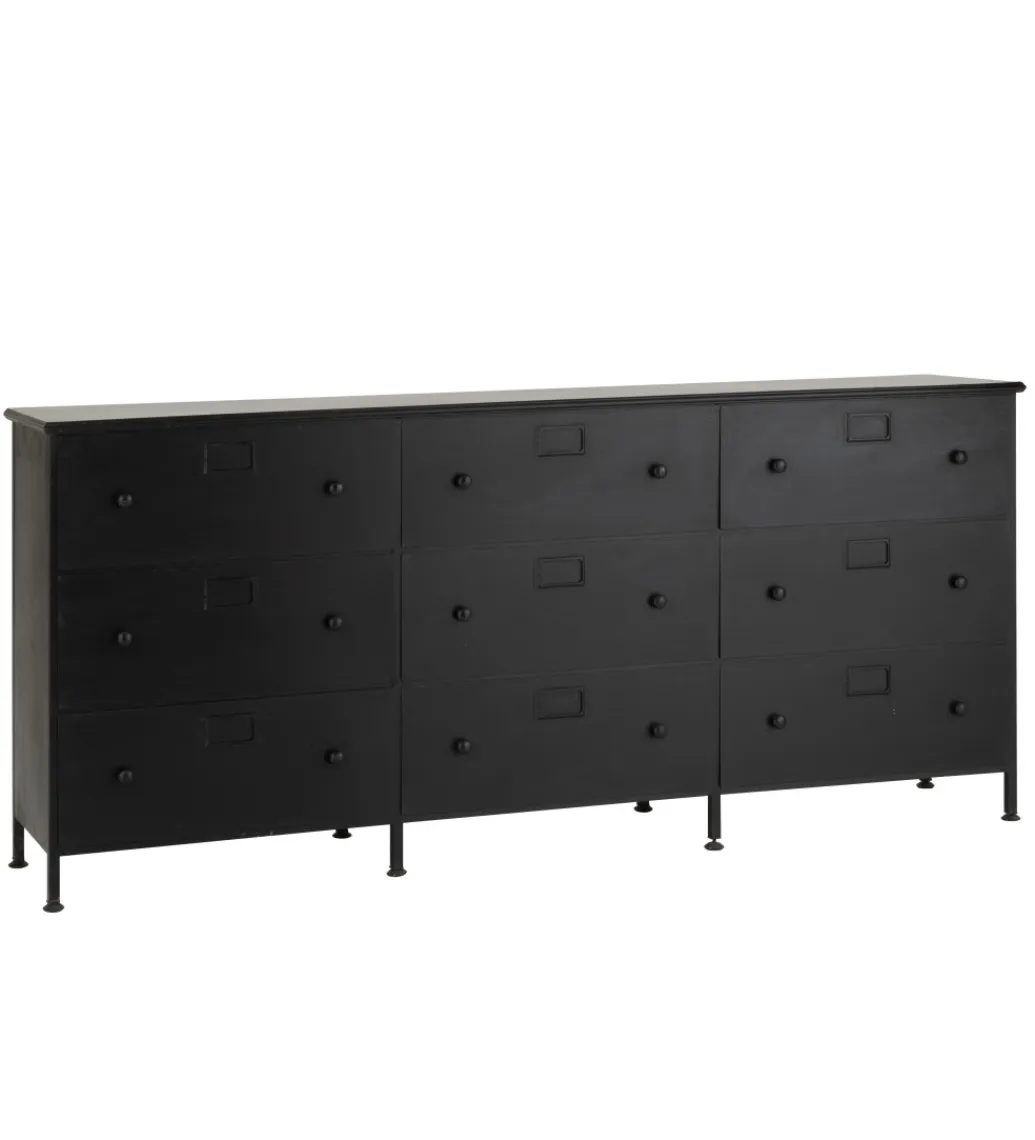 J-Line Komoda CADE 175 cm czarna