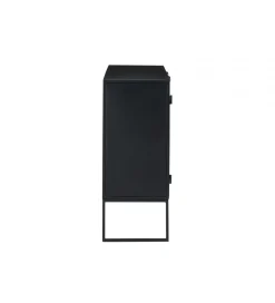 J-Line Komoda CANE PANE 89 cm naturalna czarna