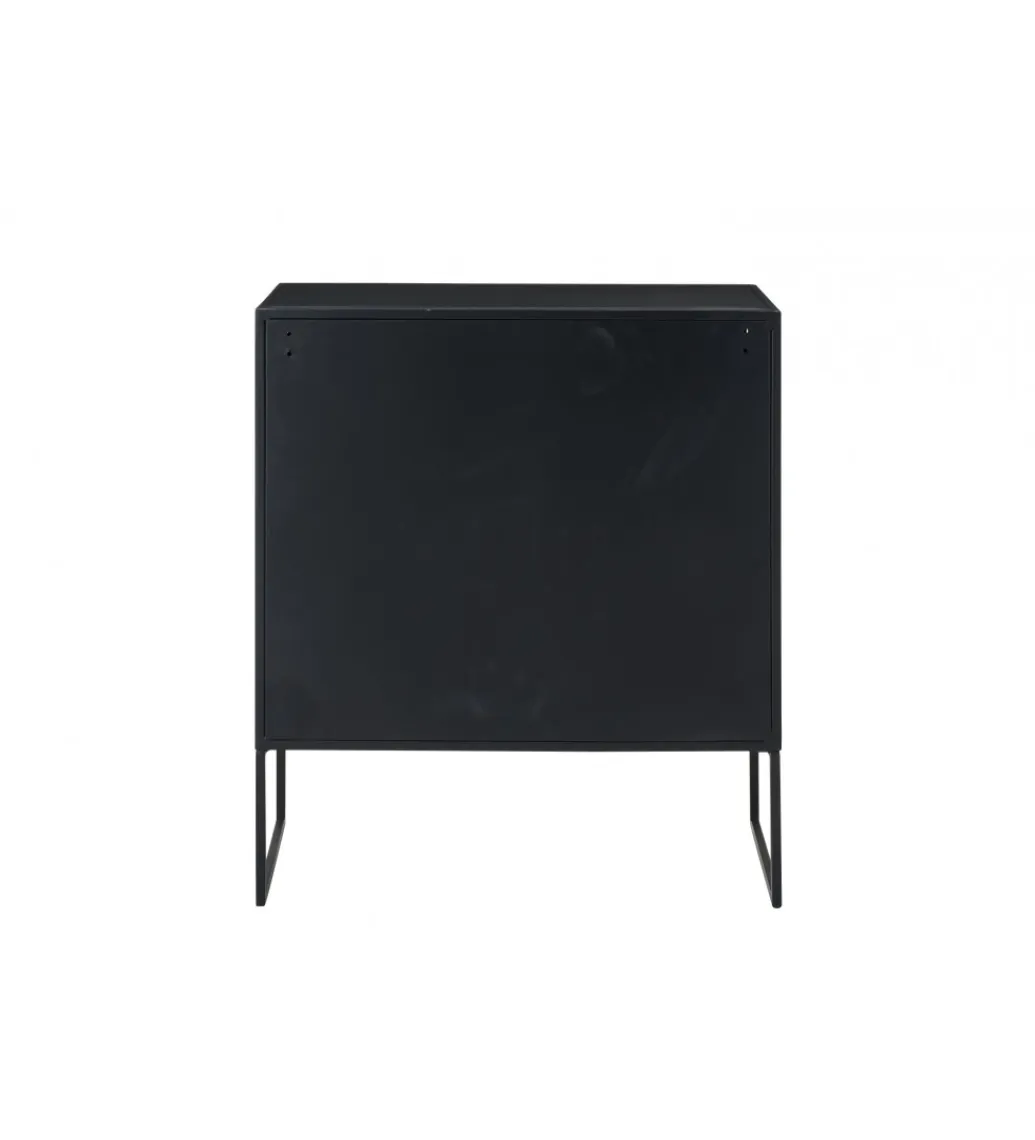 J-Line Komoda CANE PANE 89 cm naturalna czarna