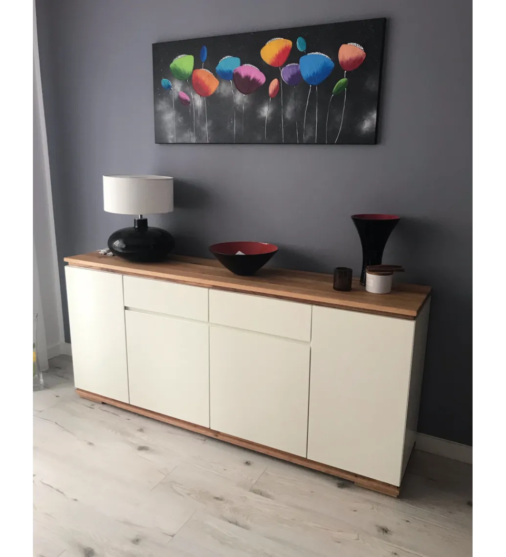 MCA Komoda CHIARO 170 Cm Biało kremowa