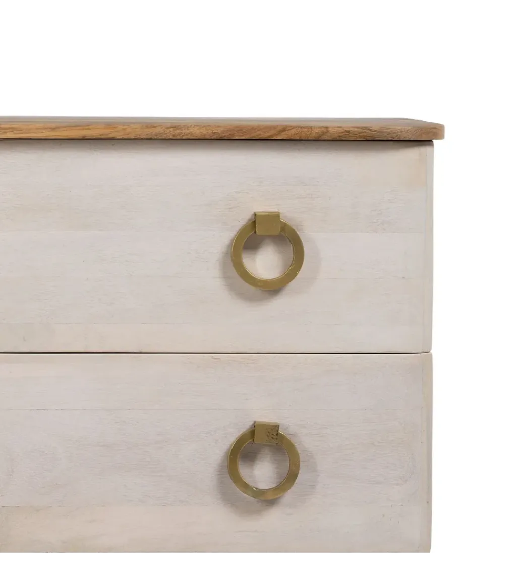 Zona-Design Komoda COSTARIC 83 cm drewno mango bielona