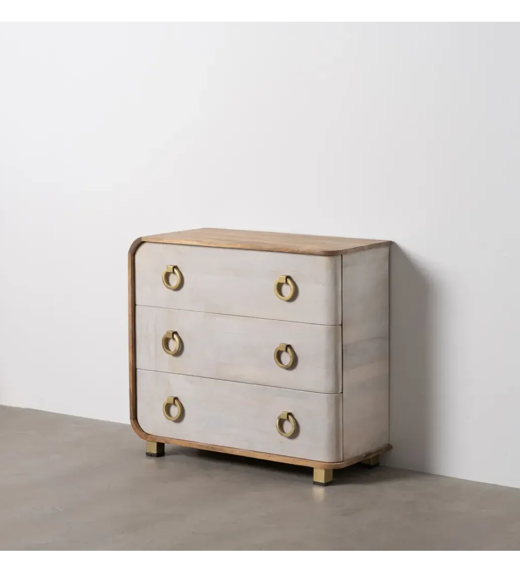 Zona-Design Komoda COSTARIC 83 cm drewno mango bielona