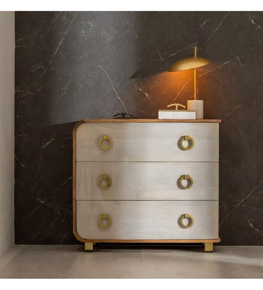 Zona-Design Komoda COSTARIC 83 cm drewno mango bielona