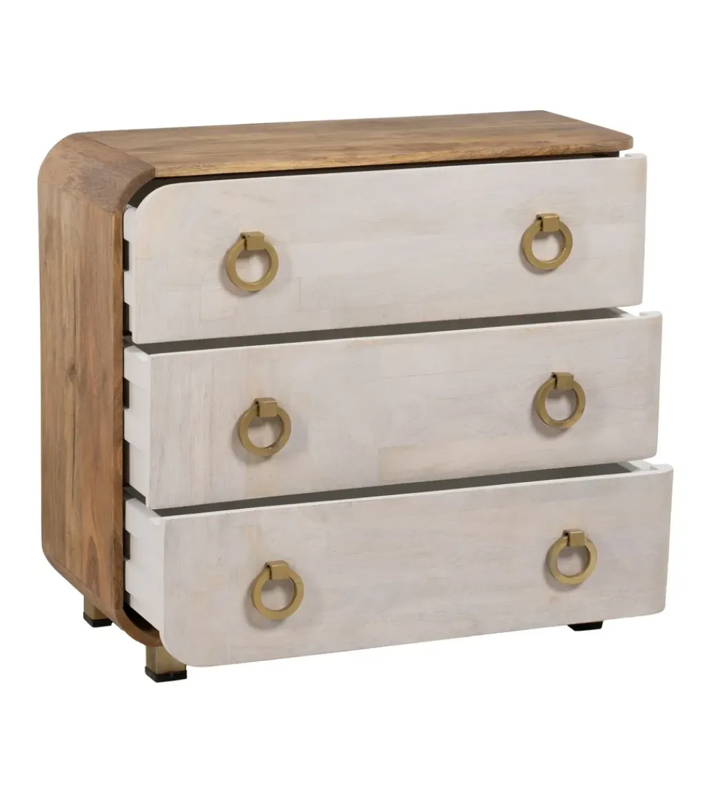 Zona-Design Komoda COSTARIC 83 cm drewno mango bielona