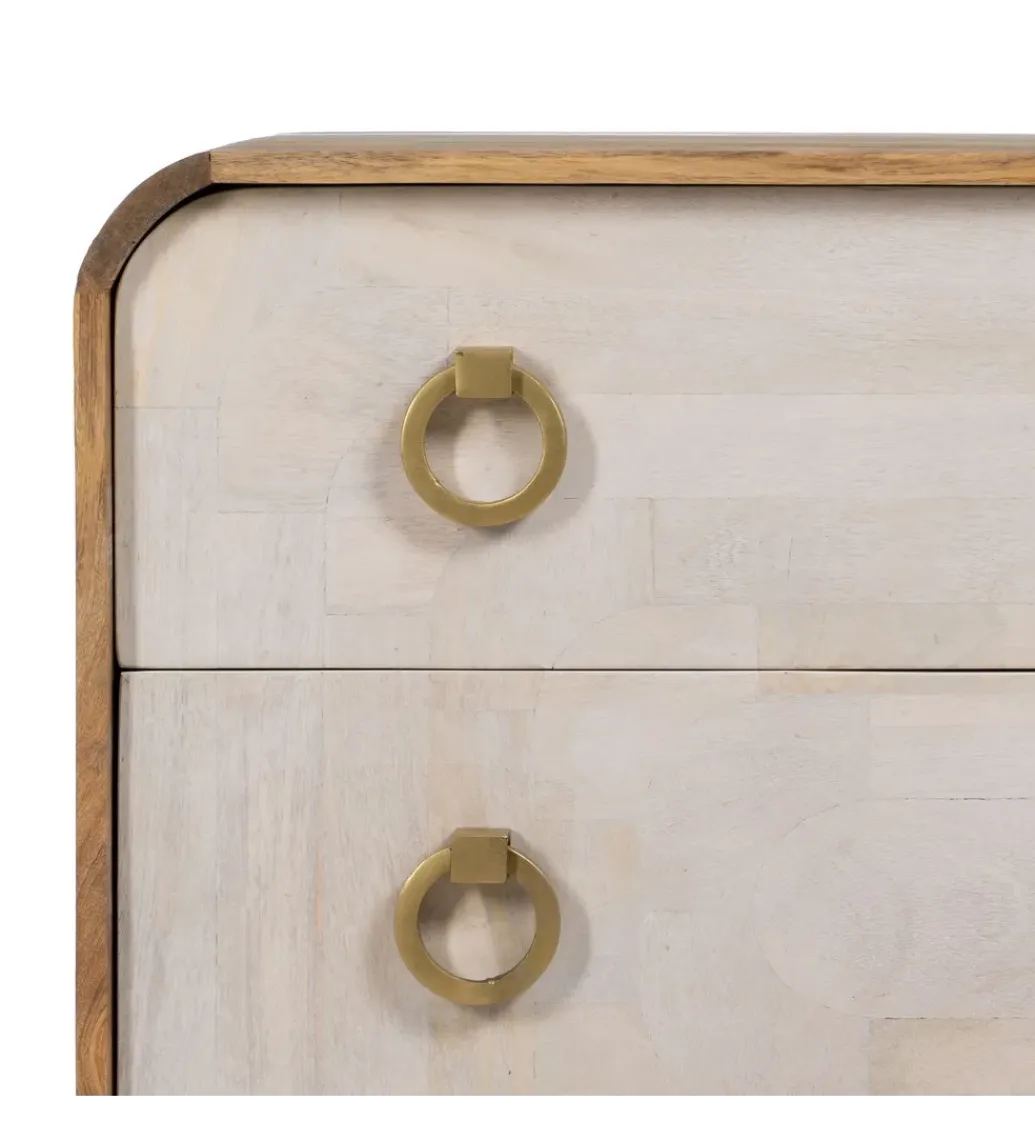Zona-Design Komoda COSTARIC 83 cm drewno mango bielona