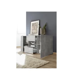 MCA Linia Włoska Komoda DAMA 181 Cm W Optyce Betonu