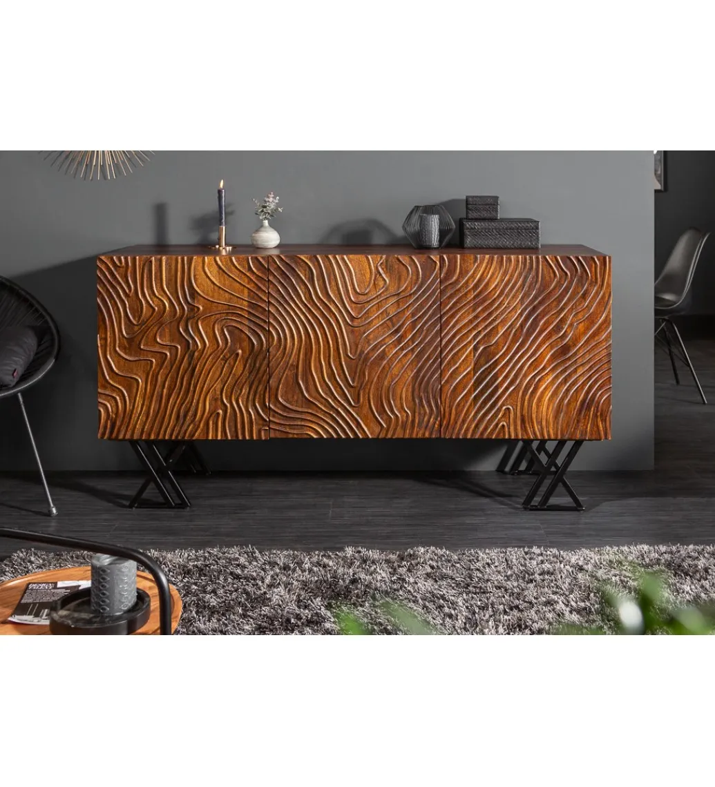 Invicta Interior Komoda DAVIDE Scorpion Fluid 160 Cm drewno mango