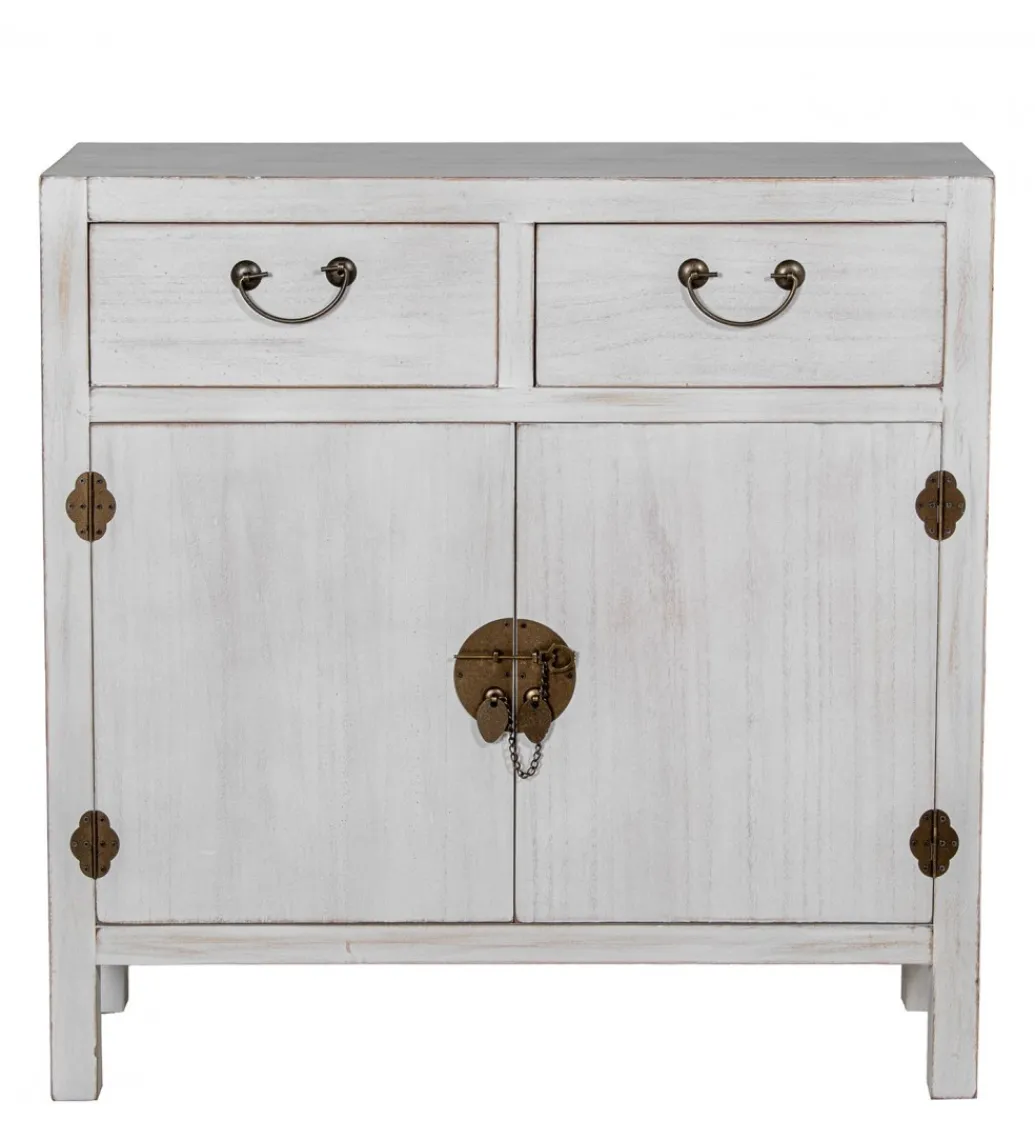 Exclusivas Komoda DECAPE 80 cm przecierana biel