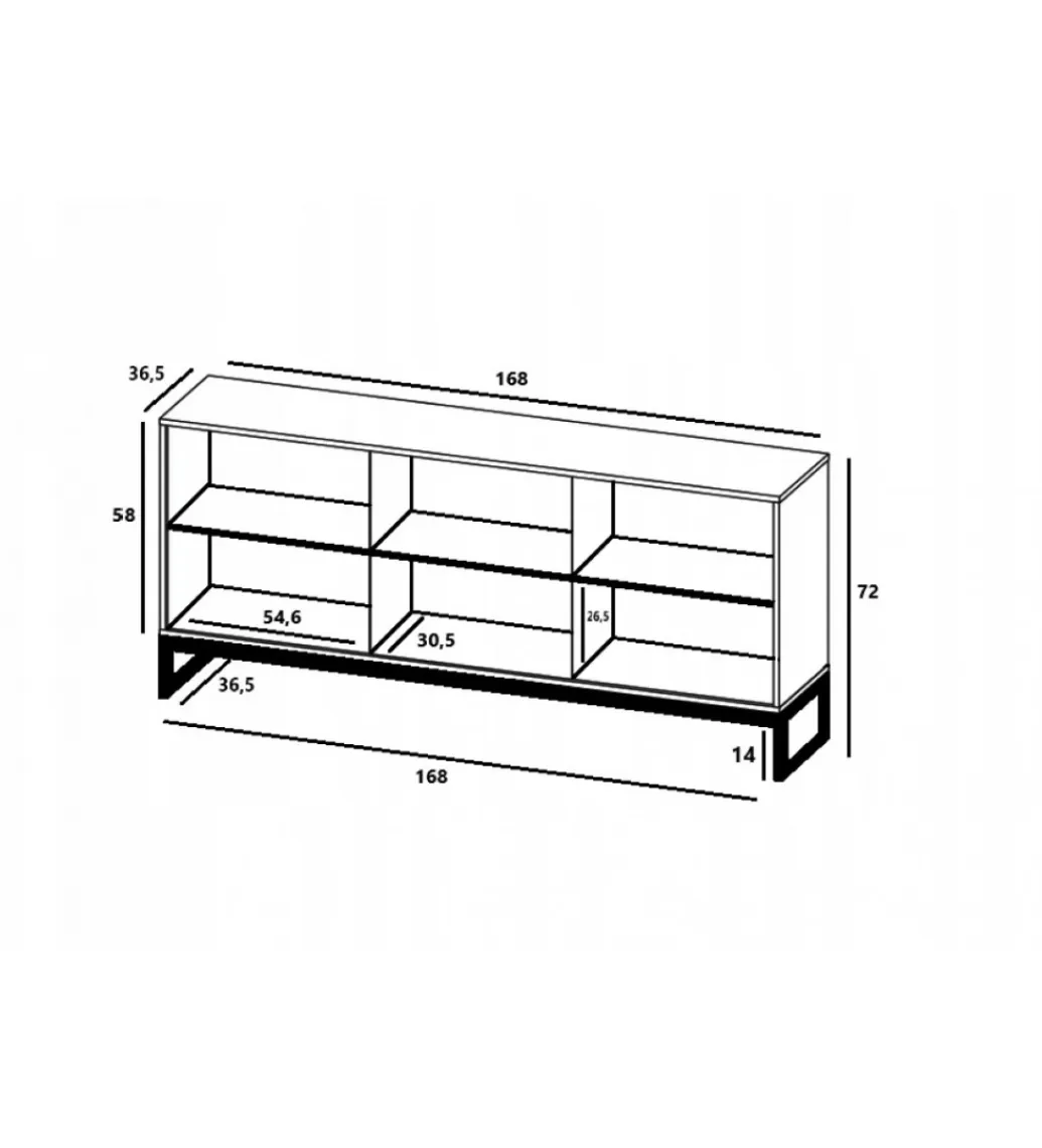 Polski Design ML Komoda ELPIS 168 cm granatowa