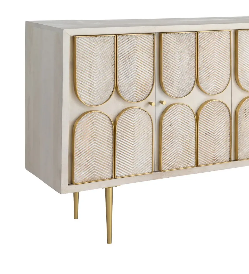 Zona-Design Komoda ESPAZERO 152 cm drewno mango biała