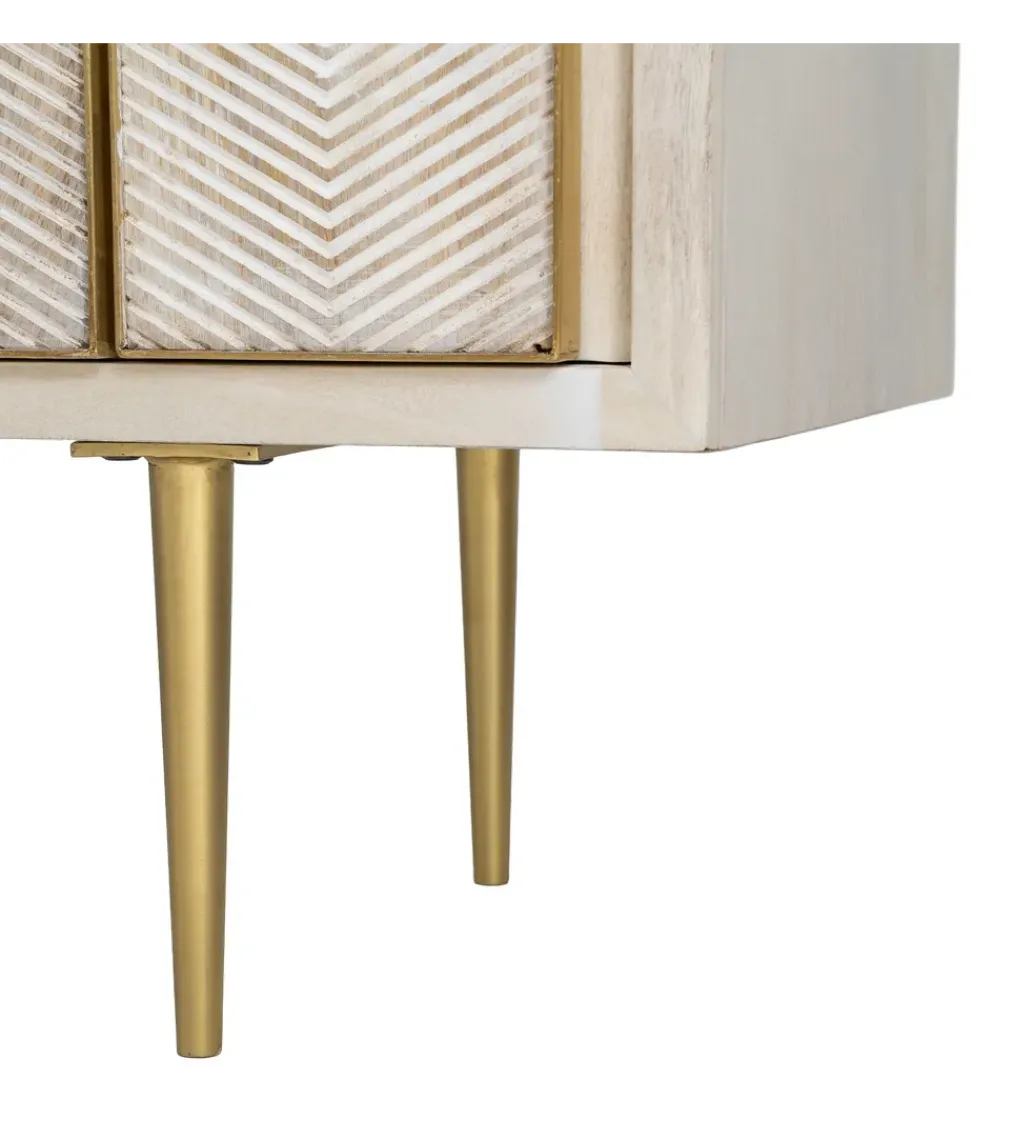 Zona-Design Komoda ESPAZERO 152 cm drewno mango biała