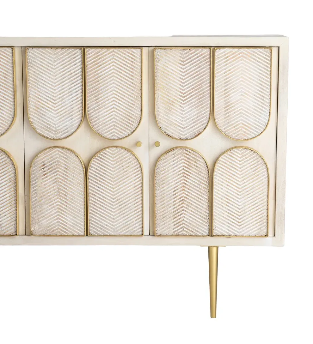 Zona-Design Komoda ESPAZERO 152 cm drewno mango biała