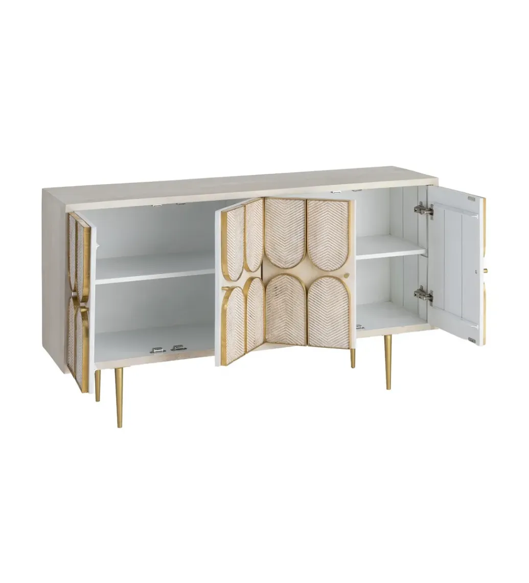 Zona-Design Komoda ESPAZERO 152 cm drewno mango biała