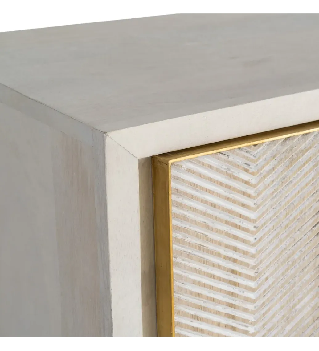 Zona-Design Komoda ESPAZERO 152 cm drewno mango biała