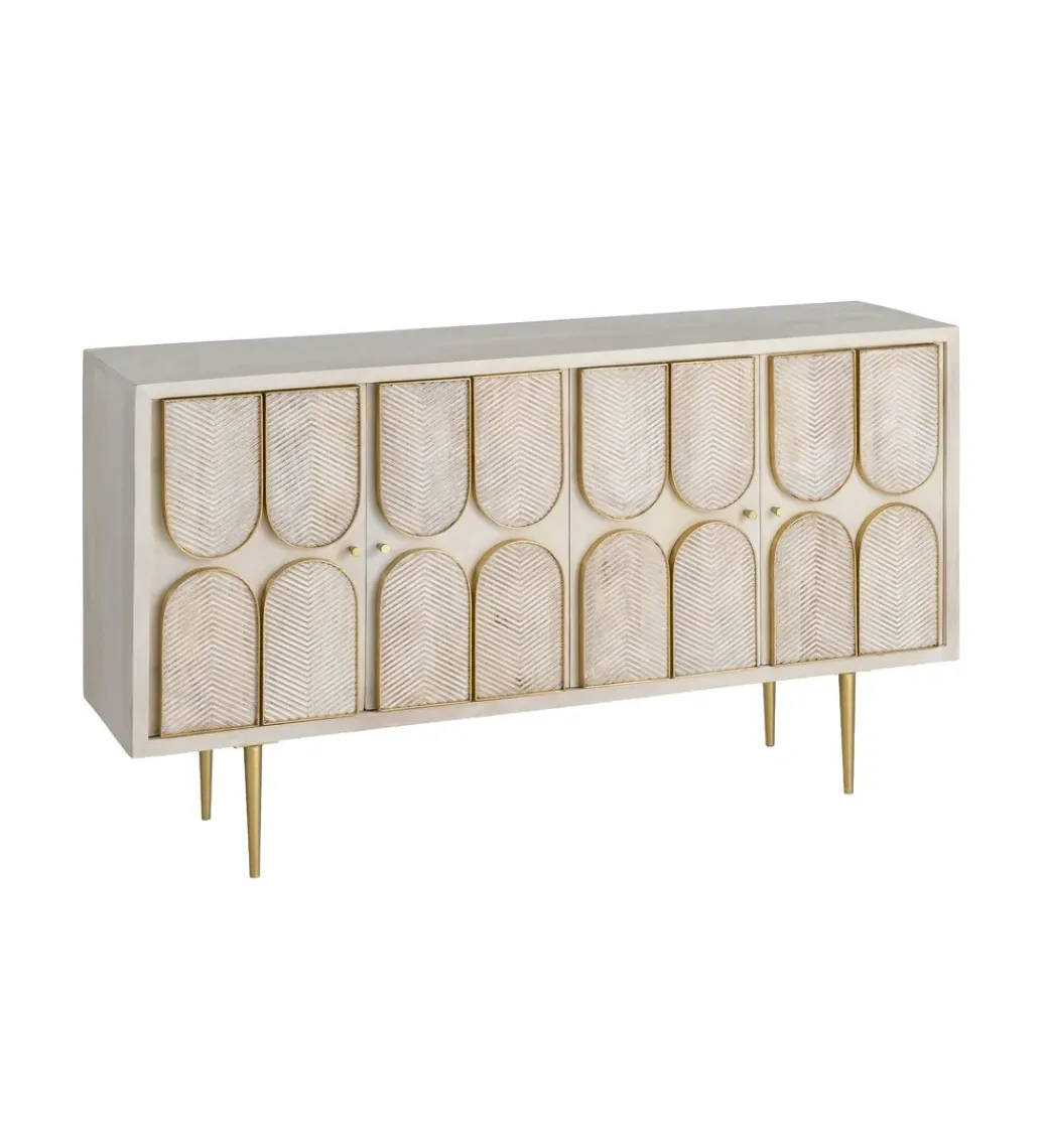 Zona-Design Komoda ESPAZERO 152 cm drewno mango biała