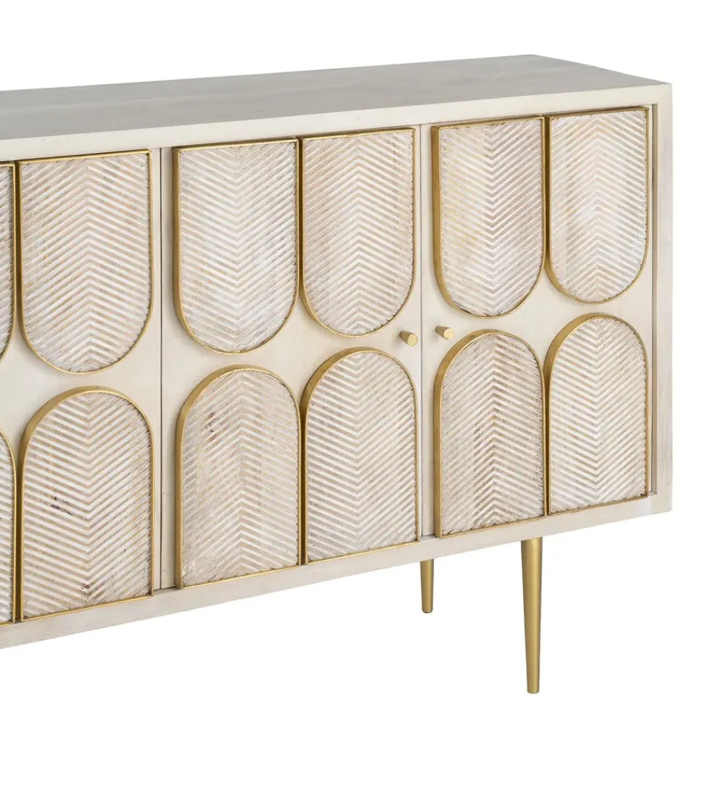 Zona-Design Komoda ESPAZERO 152 cm drewno mango biała