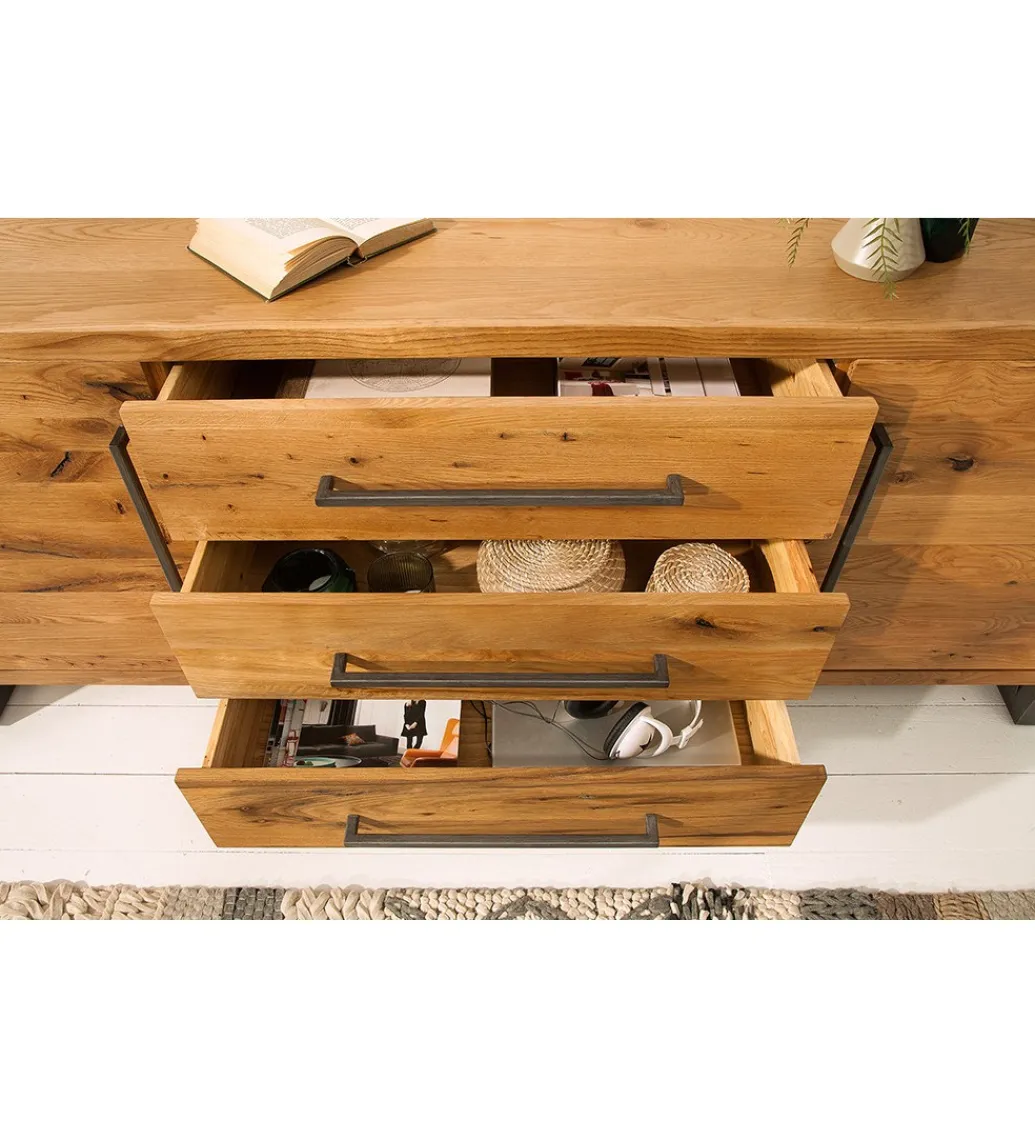Invicta Interior Komoda FACTORY Thor 200 cm drewno dziki dąb