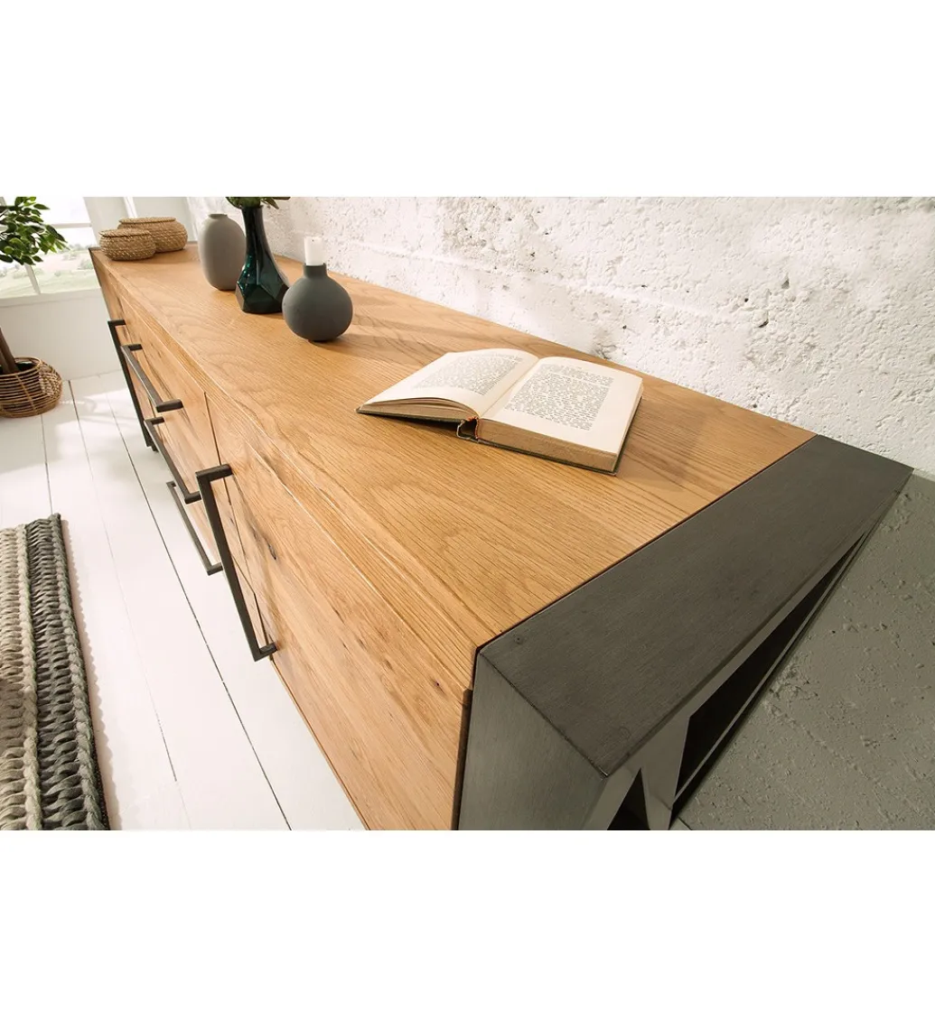 Invicta Interior Komoda FACTORY Thor 200 cm drewno dziki dąb