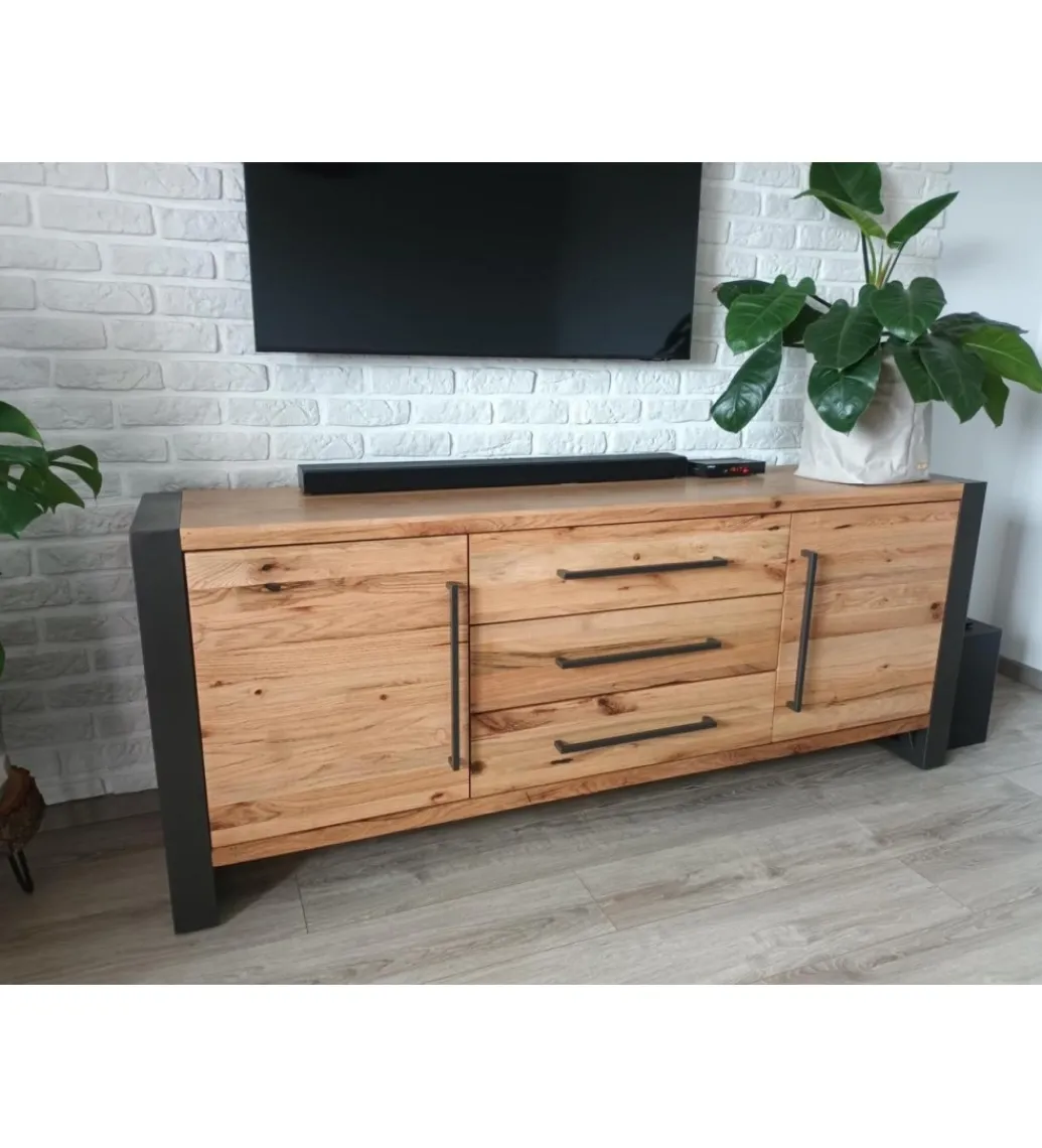 Invicta Interior Komoda FACTORY Thor 200 cm drewno dziki dąb