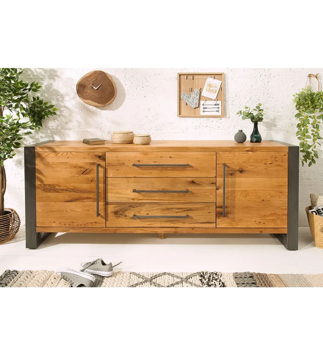 Invicta Interior Komoda FACTORY Thor 200 cm drewno dziki dąb