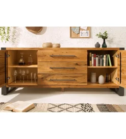 Invicta Interior Komoda FACTORY Thor 200 cm drewno dziki dąb