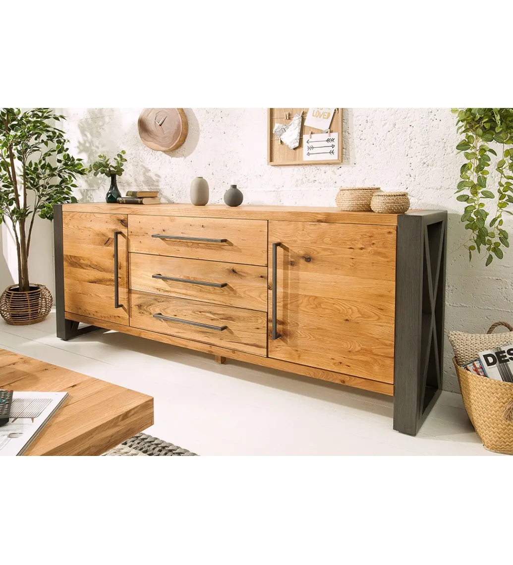 Invicta Interior Komoda FACTORY Thor 200 cm drewno dziki dąb