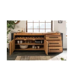 Invicta Interior Komoda FACTORY Thor 195 cm drewno sosna brąz