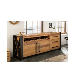 Invicta Interior Komoda FACTORY Thor 195 cm drewno sosna brąz