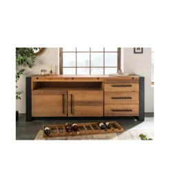 Invicta Interior Komoda FACTORY Thor 195 cm drewno sosna brąz